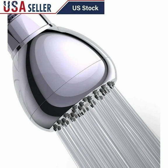 High Pressure Shower Head 3" Chrome Fixed Anti-Leak Angle Adjustable 45 Jets