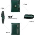 thumbnail image 4 of GHSDFBB Small Wallet for Women Genuine Leather Bifold Compact RFID Blocking Small Womens Wallet, BQ-Dark Green (GLQ186), 4 of 6