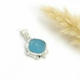 thumbnail image 4 of SATYAVIE JEWELLERY 925 Sterline Silver Chalcedony Pendant - Vintage Handcrafted Blue Gemstone Pendant – Birthstone Jewelry Gift for Women & Girls, 4 of 6