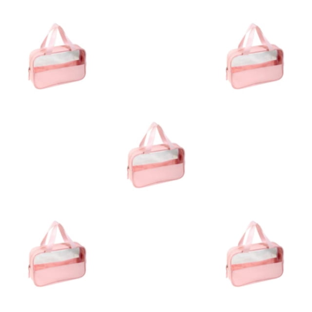 Soidarity Bolsa de maquillaje impermeable y transparente para viajar Mano de obra meticulosa y hermosa Bolsas de maquillaje transparentes rosa Type2 NO2