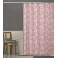 thumbnail image 4 of S4Sassy Pink Leaves & Periwinkle Floral Printed Bathroom Curtain Waterproof Shower Drapes-60 x 70 Inch, 4 of 6