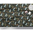 thumbnail image 3 of Soimoi Cotton Voile Fabric Leaves,Carrot & Rabbit Kids Print Fabric by The Yard 42 Inch Wide, 3 of 3