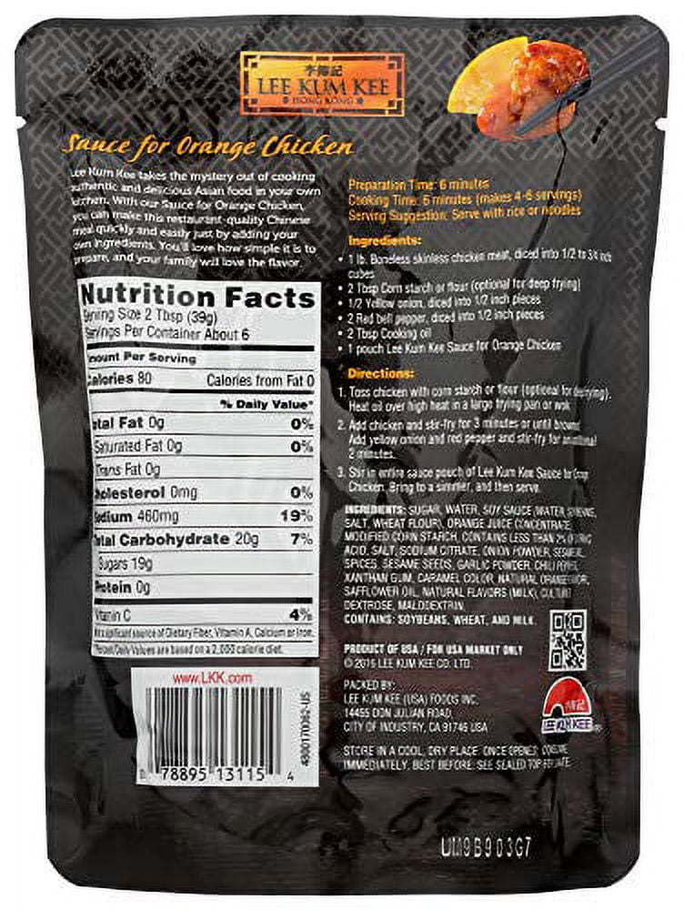 (6 Pack)Lee Kum Kee Sauce - Ready to Serve - Orange Chicken, 8 oz