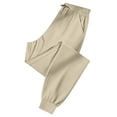 thumbnail image 4 of Stamzod Womens Joggers with Pockets Elastic Waist Athletic Sweatpants Casual Jogging Workout Yoga Pants Beige D M, 4 of 9