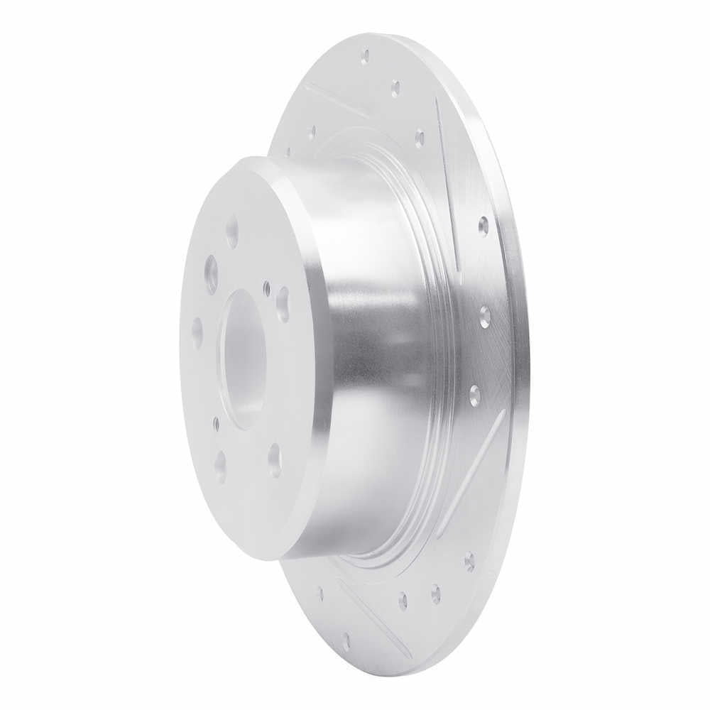 Dynamic Friction Company 631-76065R DFC Brake Rotor - Drilled And Slotted - Silver