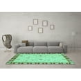 thumbnail image 3 of Ahgly Company Machine Washable Indoor Rectangle Abstract Turquoise Blue Modern Area Rugs, 2' x 3', 3 of 4
