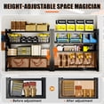 thumbnail image 3 of IKIMI 69"H 4-Tier Metal Heavy Duty Garage Shelving, 3000Lbs Adjustable Garage Storage Shelves Storage Racks for Home, Garage, Basement, Warehouse, 69"H x 74.8"W x 23.6"D, 3 of 8