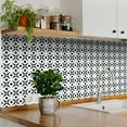 thumbnail image 2 of Mi Alma Black Floral Peel & Stick Vinyl Backsplash Tiles 5x5, 24 pcs, 2 of 10