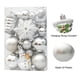 thumbnail image 2 of Bolas de adornos navideños con lazo para colgar para fiestas (muleta plateada de 20 piezas), 2 of 6