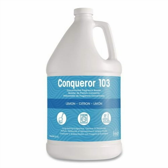 Conqueror 103 Odor Counteractant Concentrate, Lemon, 1 Gal Bottle, 4/carton | Bundle of 2