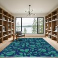 thumbnail image 2 of ODIKA 6'x9' Machine Washable Non-Slip Area Rug, Contemporary Navy Blue High Traffic Rug, Blue, 1050838, 2 of 7