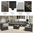 thumbnail image 3 of LAUSAINT HOME 7 Pieces Patio Conversation Set, Outdoor Sectionals with 6 Chairs and 1 Coffee Table, Gray Cushions, 3 of 7
