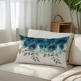 thumbnail image 3 of Teal Turquoise Body Pillow Cover, Pillowcase Protectors with Zipper, Breathable Decorative Throw Pillow Case Cover, Peacock Feathers Aesthetics Eucalyptus Pillow Shams for Couch Sofa 24x36Inch, 3 of 8