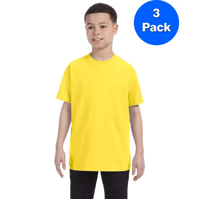 Hanes Youth Authentic-T T-Shirt - 54500 (Pack Of 3)