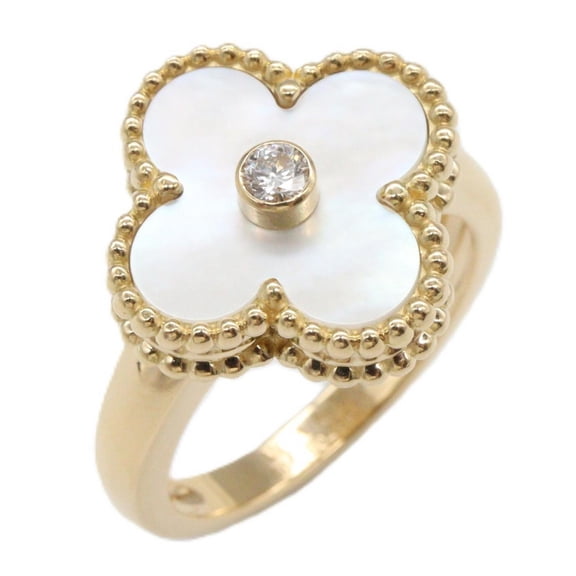 Pre-Owned Van Cleef & Arpels Vintage Alhambra 1PD Ring - 18K (Yellow Gold) Diamond,...