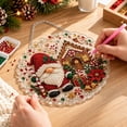 thumbnail image 4 of Christmas Gnome House Pearl Diamond Painting Kit, 3D Shimmering Gemstone Bead Art Craft for Adults, DIY Holiday Wall Door Window Hanging Decor, Unique Textured Mosaic Pendant with Frame, 4 of 8
