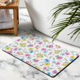 thumbnail image 2 of Flower Bathroom Mat Non Slip Quick Dry Super Absorbent Thin Bathroom Rugs,Cute,Bathroom Rugs Bath Mats Slip Resistant for Bathroom Living Room Entryway Kitchen Playroom,20x32 Inch, 2 of 5