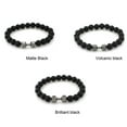 thumbnail image 5 of RuiJiao Unisex Natural Stone Dumbbell Bracelets - 8mm Black Matte Stone Beads, Fitness-Inspired Jewelry for Men and Women, Perfect Gift Set, 5 of 5