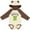 Natural & Brown w Ears, variant on Inktastic Grandpa's Little Princess Cute Frog Girls Long Sleeve Baby Bodysuit