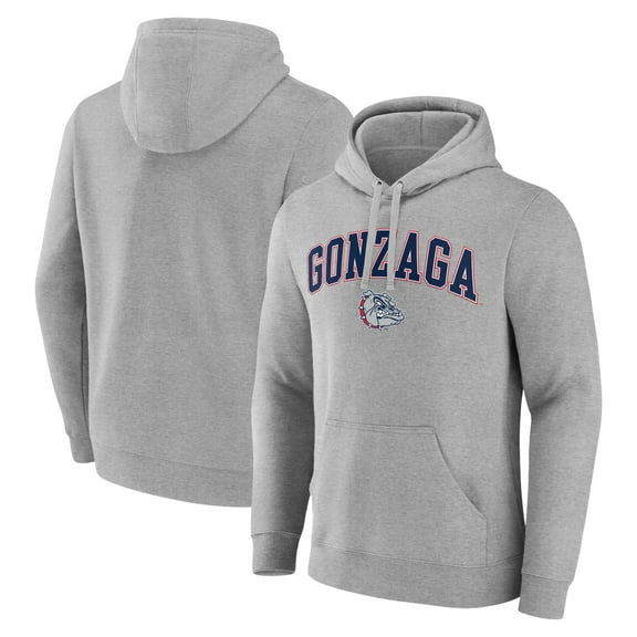 Men's Gray Gonzaga Bulldogs Campus Pullover Hoodie