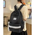 thumbnail image 2 of PRIYAL Polka Dot Backpack Cute Coquette Backpack with Lace Trim Kawaii Back Pack Everyday Daypack for Weekend, 2 of 12