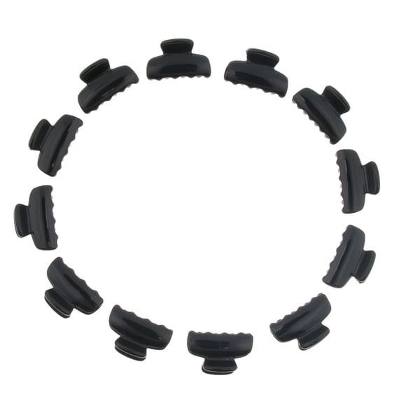 Tachiuwa 12/pack Resin Mini Hair Grip Claw Clip Jaw Hair Clamp Black