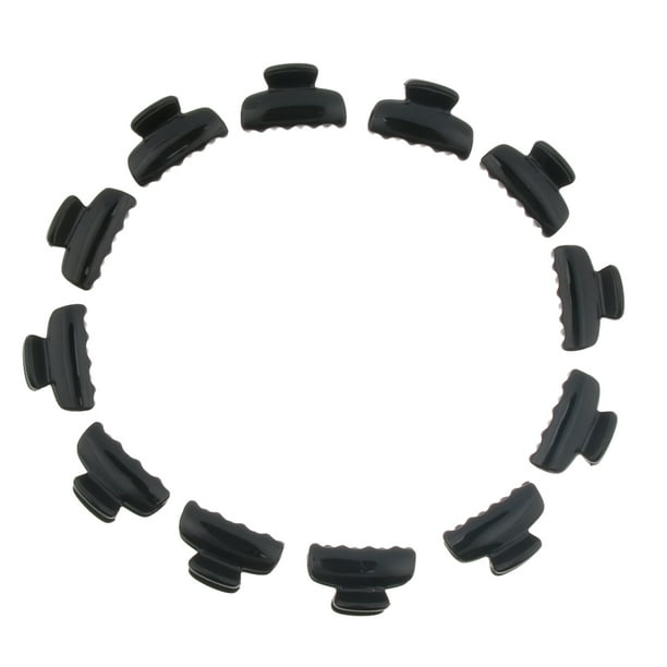 12/paquete de pinzas pequeñas de resina para el cabello, pinzas para el cabello, pinzas para el cabello, herramientas para mujeres y niñas Negro jinwen mini pinzas para el cabello para niñas