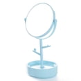 thumbnail image 1 of justharion Women Girls Rotating Makeup Mirror Dressing Table Stand Mirror Storage Holder Base Bottom, 1 of 9