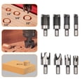 thumbnail image 3 of Juego de 8 Brocas para Tapones de Madera con Mango Redondo de 3/8in, Ideal para Taladrar y Ocultar Tornillos., 3 of 7