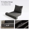 thumbnail image 3 of Ovios 7 Pieces Outdoor Patio Furniture Set All-Weather Rattan Wicker Sectional Sofa and Chairs with Ottomans, Black, 3 of 9