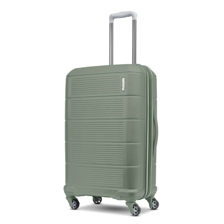 American Tourister Stratum 2.0 24-Inch Hardside Checked Luggage with Spinner Wheels - Jade Green