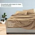 thumbnail image 5 of 500 Thread Count 100% Egyptian Cotton 4-Piece Bed Sheet Set (1 Flat, 1 Fitted Sheet, 2 Pillow Covers) 18 Inches Deep Pocket Size Olympic-Queen Color Taupe Solid, 5 of 6