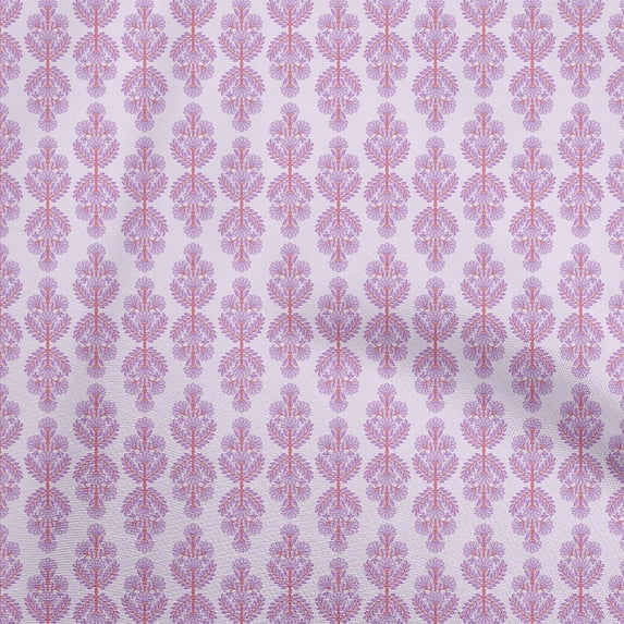oneOone Cotton Jersey Light Purple Fabric Asian Block Print Diy Clothing Quilting Fabric Print Fabric By Yard 58 Inch Wide