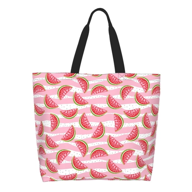 Disketp Cute Watermelon Bolsa Tote Estampada para Mujer, Bolso de Hombro y de Mano para Compras y Viajes