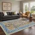 thumbnail image 2 of GENIMO 5'x7' Area Rug for Living Room, Machine Washable Non Slip Low Pile Rug for Bedroom Dining Room, Modern Animal Print, Dusty Blue, 2 of 6