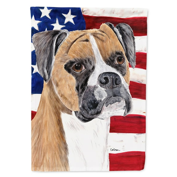 USA American Flag with Boxer Garden Flag