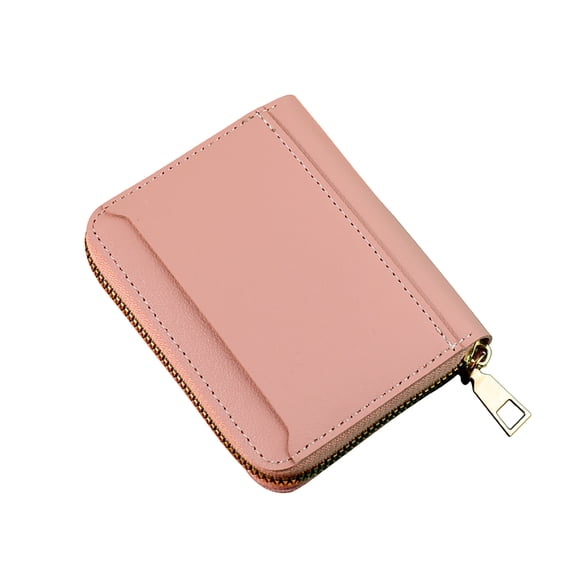 Small Wallet for Women RFID Blocking Short PU Leather Zipper Coin Purse Multi-card Position Card Organizer