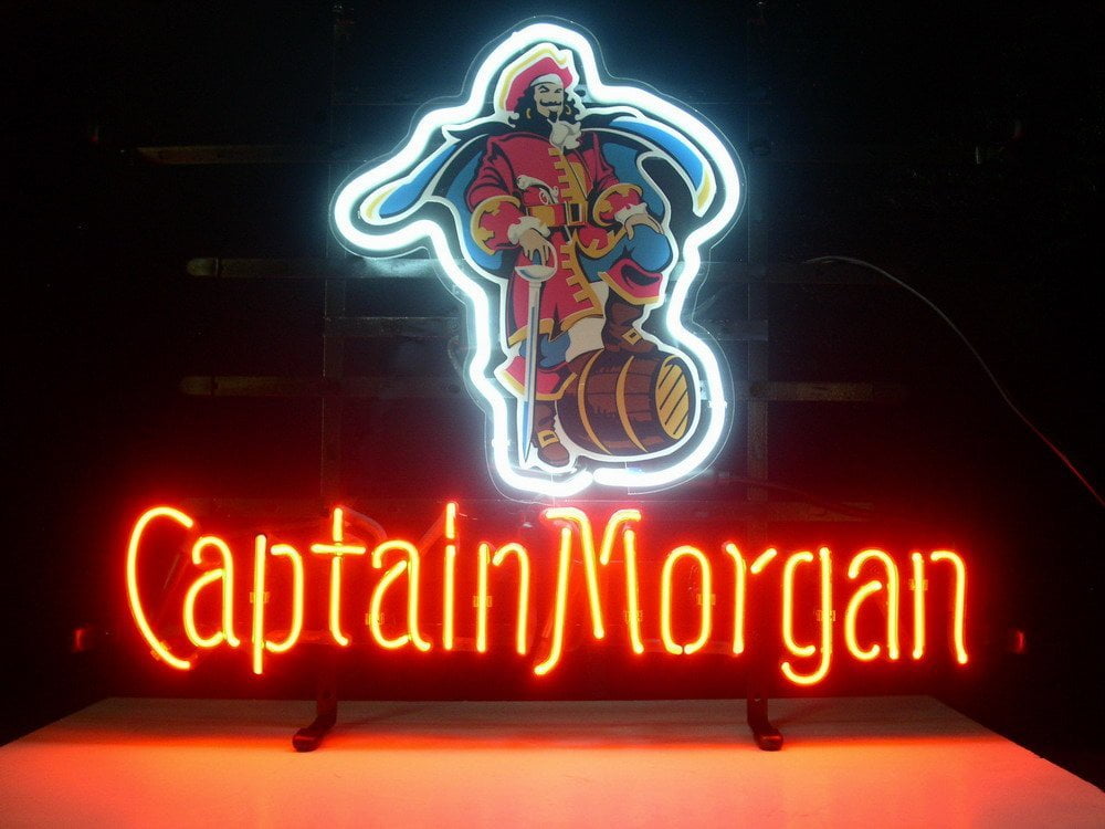 New Captain Morgan Red Beer Cub Party Decor Neon Light Sign 17"x14" 