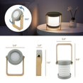 thumbnail image 3 of Lantern light，Rechargeable LED Lantern Lamp, Dimmable Multi-Functional Portable Night Light for Bedroom Outdoor Camping，White/Gray, 3 of 7