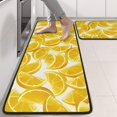 thumbnail image 2 of Kitchen Rugs Sets Of 2,Orange Slices White Pattern Anti Fatigue Kitchen Mat Rugs Non Slip Washable,Decorative Kitchen Floor Mats for Kitchen,Sink,Laundry,17"x47"+17"x47", 2 of 5