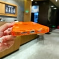 thumbnail image 6 of Compatible with iPhone 14 and iPhone 13 Phone Case Clear Neon Silicone Protective, Cute Flexible Slim TPU Shockproof Bumper Cover for Women and Girls (Orange), 6 of 14