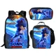 thumbnail image 4 of El conjunto de mochila transfronteriza de Sonic Anime para estudiantes de primaria incluye bolsa de almuerzo y estuche para lápices, material de nailon duradero, 4 of 5