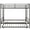 Black, variant on uhomepro Metal Twin Over Twin Bunk Bed with Trundle, Fabric Guard Rails, Wood Support Slats, No Box Spring Needed, Black