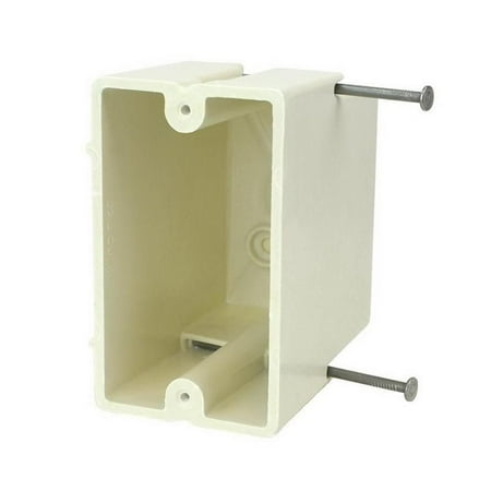 Heavy Duty Electrical Support Box (Allied Moulded Products 1099-N Fiberglass Reinforced Thermoset Polyester 1-Gang Residential/Receptacle Electrical Switch Box 2-1/4 Inch x 3-27/32 Inch x 3-9/16 Inch 22.5 Cubic-Inch)
