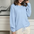 thumbnail image 4 of Lilgiuy Women's Crew-neck Sweater Long-sleeved Casual Sweater Pullover Sweater for Gym Exercise, 4 of 5
