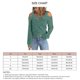 thumbnail image 4 of Women Cold Shoulder Top Cut Out Design Solid Color Fashionable Long Sleeve Blouse for Home Shopping Green S, 4 of 4