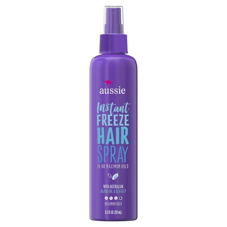 (2 pack) Extreme Hold - Aussie Instant Freeze Non-Aerosol Hairspray w/ Jojoba & Sea Kelp 8.5 fl (Best Freeze Hold Hairspray)