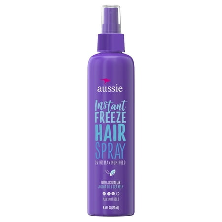 - (2 pack) Extreme Hold - Aussie Instant Freeze Non-Aerosol Hairspray w/ Jojoba & Sea Kelp 8.5 fl oz