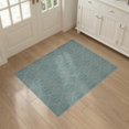 thumbnail image 3 of ODIKA 3'x5' Teal Geometric Diamond Santorini Design Washable Accent Rug Contemporary Motif With Intricate Dotted Details And Repeating Pet Friendly, Non-Shedding Mat for Bedside, Nursery Room, 3 of 7