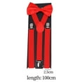 thumbnail image 4 of Tirantes de pajarita para hombres y mujeres Tirantes formales en forma de Y Tirantes ajustables Rojo, 4 of 8